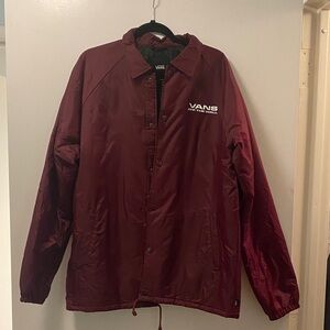 Vans Men's Maroon Windbreaker Jacket